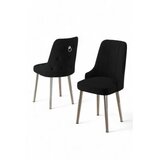 Hanah home Newa set stolica, 46x94x46 cm, 4 dijela, crna i srebrna boja | Eponuda.ba