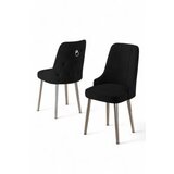 Hanah home set 4 stolice newa black chrome Cene