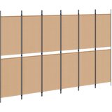  Razdjelnik prostora s 6 panela Bež 300 x 200 cm Tkanina | shoptok.hr