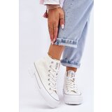 Big Star High Fabric Sneakers on the Big Star Platform LL274156 White | shoptok.hr
