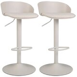  Komplet 2 barskih stolov, vrtljiv za 360°, nastavljiva višina, nosilnost 150 kg, 42 x 42 x 75–96,5 cm, bež | Shoptok.si