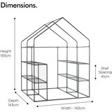 Vonhaus rastlinjak 2521022, 143x143x195cm | Shoptok.si