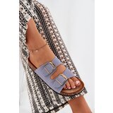 Boto Womens Sandals On Cork Platform With Golden Buckles Blue Lisavionea | shoptok.hr