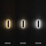  LED spoljno zidno svetlo WOW LED/10W/230V 3000/4000/6500K 30 cm IP54 crno | Eponuda.com