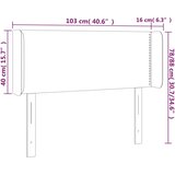  Uzglavlje s ušima tamnosivo 103x16x78/88 cm od tkanine | shoptok.hr