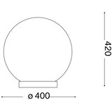 Ideal Lux - Stona lampa MAPA 1xE27/42W/230V pr. 40 cm bela | Eponuda.com