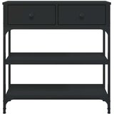  Konzolni stol crni 72 5 x 25 x 75 cm od konstruiranog drva | shoptok.hr