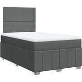 vidaXL Box spring postelja z vzmetnico temno siva 120x190 cm blago | Shoptok.si