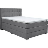 CARRYHOME POSTELJA BOXSPRING 140 cm x 200 cm , tekstil siva | Shoptok.si