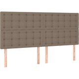  Uzglavlje smeđesivo 160x5x118/128 cm od tkanine | shoptok.hr
