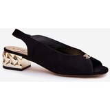 CheBello Suede Elegant Women's Sandals 4724 Black | Shoptok.si