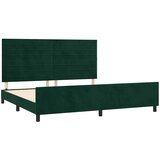  Okvir za krevet bez madraca tamnozeleni 200x200 cm baršunasti | shoptok.hr