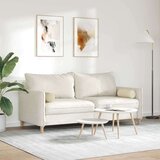 vidaXL Blazine 2 pcs krema Ø 15 x 40 cm blago | Shoptok.si
