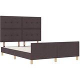  Krevetna konstrukcija Tamno smeđa 140 x 190 cm tkanina | shoptok.hr