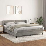  Box spring postelja z vzmetnico svetlo siva 180x200 cm žamet, (20884289) | Shoptok.si