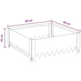  Ograda oko Travnjaka 60 x 60 x 20 cm Čelik Antracit - Antracit 60 x 60 x 20 cm 1 | shoptok.hr