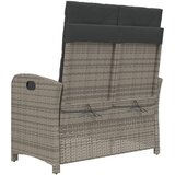  Vrtni naslonjač s jastucima sivi od poliratana Siva 105 x 59 x 93 cm | shoptok.hr