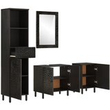 Furnova Kopalniška omarica 4 kosi trden mangov les, (22068980) | Shoptok.si