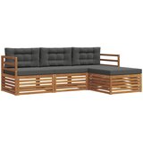  Set vanjskih sofa Prirodna i antracit 245,5 x 162,5 x 73 cm | shoptok.hr