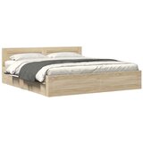 Krevetna konstrukcija s uzglavljem 2 pcs Sonoma 193 x 203 cm | shoptok.hr