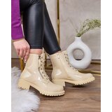 Resti Beige eco leather women's Seddaga bagger boots | ePonuda.com