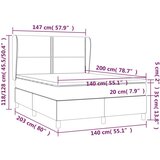  Box spring postelja z vzmetnico temno siva 140x200 cm žamet, (20725754) | Shoptok.si