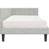  Kutni okvir kreveta s madracem Svjetlosiva 90 x 190 cm Baršun | shoptok.hr