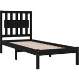  Posteljni okvir črn iz borovine 75x190 cm 2FT6, (20644476) | Shoptok.si