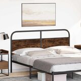 Zamjensko uzglavlje dimljena boja hrasta 160 cm čelik i konstruirano drvo | shoptok.hr