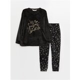 LC Waikiki Crew Neck Embroidered Long Sleeve Plush Women's Pajama Set | Eponuda.ba