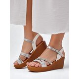 Resti Women's wedge sandals with rhinestones and glitter Eclat | shoptok.hr