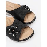 SEASTAR Black women's flip-flops with a decorative flower | shoptok.hr