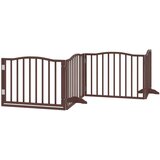 Vrata za pse s vratašcima 6 panela sklopiva 480 cm drvo topole | shoptok.hr