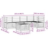  Sekcijska garnitura 6 pcs Prirodna Čvrsto drvo akacije | shoptok.hr