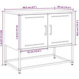 vidaXL TV ormarić maslinasti 68,5 x 39 x 60,5 cm čelični | shoptok.hr
