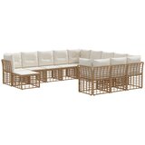  Set vanjskih sofa 12 pcs Prirodna i krema bijela Poliester | shoptok.hr