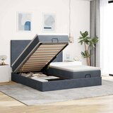 Maison Chic Otomanski Posteljni okvir - Dvoposteljna postelja - Zakonska postelja z vzmetnicami siv 180x200cm žamet-J1198, (21771014) | Shoptok.si