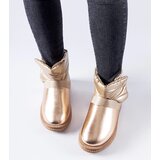 Gemre Brown Shimmering Short Snow Boots Delaune | Shoptok.si
