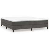  Box spring postelja z vzmetnico temno siva 160x200 cm žamet, (20684825) | Shoptok.si