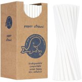 GSG24 BIO ekološke papirnate slamice PAPIRNATE SLAMICE 6/205mm - bele 250 kos., (21384019) | Shoptok.si