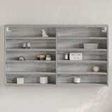 vidaXL Vitrina siva sonoma 100x15x58 cm inženirski les Cene