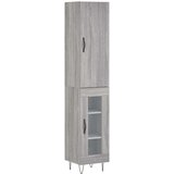 vidaXL Visoka komoda siva sonome 34 5x34x180 cm od konstruiranog drva | shoptok.hr