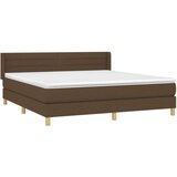  Box spring postelja z vzmetnico temno rjava 160x200 cm blago, (20893932) | Shoptok.si