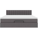  Otomanski krevet s madracima i LED sivi 160x200cm umjetna koža | shoptok.hr