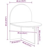  Nočna omarica Bela 48 x 49 x 65 cm Konstruirano leseno, (5000233576) | Shoptok.si