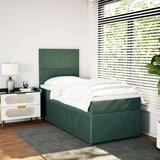 vidaXL Box spring krevet s madracem tamnozeleni 90x200 cm baršunasti | shoptok.hr