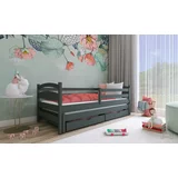 Lano Otroška postelja z dodatnim ležiščem Tosia - 90x200 cm - Grafit