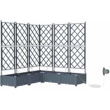  Vrtna saksija 5 pcs Svijetlo siva 120 x 120 x 126 cm Plastika | Eponuda.com