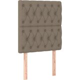  box spring s madracem LED smeđesivi 80 x 200 cm tkanina | shoptok.hr