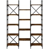 Police za knjige boja hrasta 127 5 x 28 5 x 172 5 cm drvene | shoptok.hr